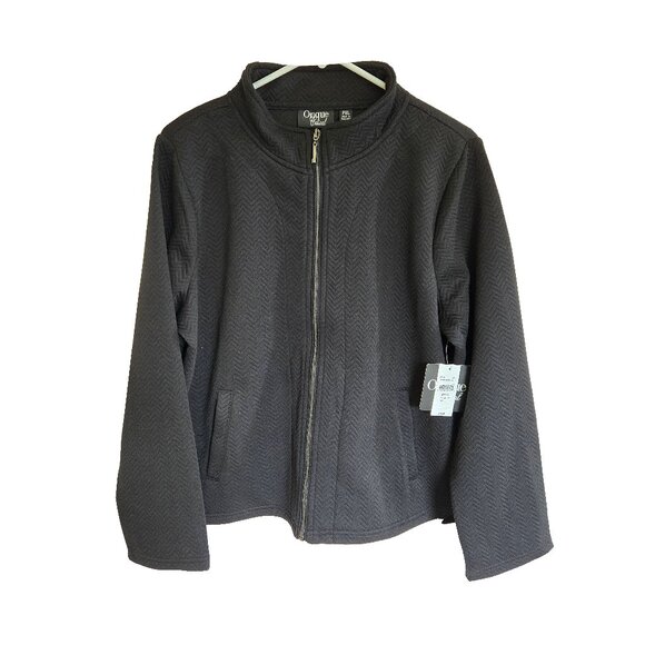 Black Knit Zip Jacket - Picture 1 of 2